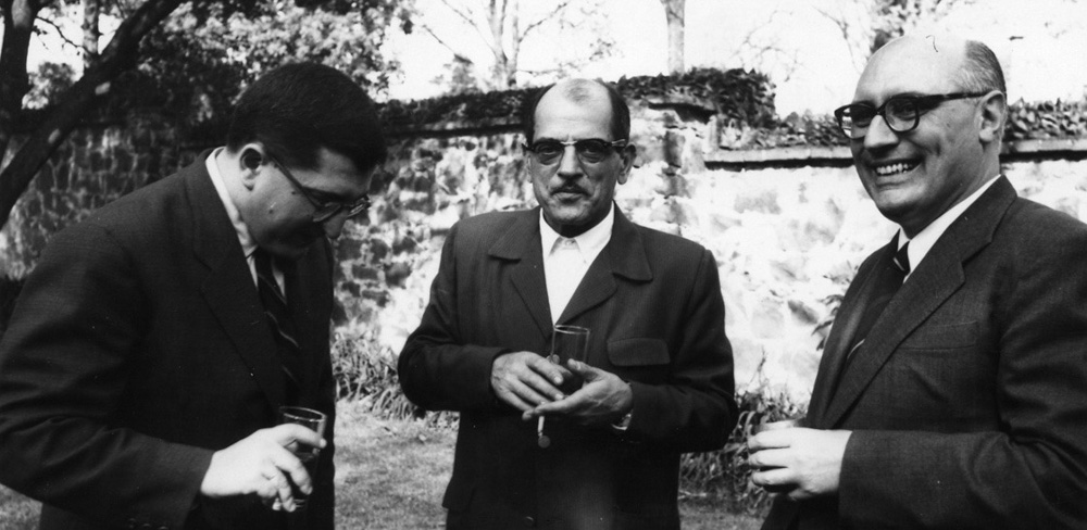 Carlos Velo, Luis Buñuel y Carlos Bardem.