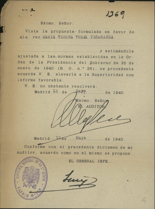 Archivo General Militar de Guadalajara, Comisión Central de Examen de Penas, penas ordinarias conmutadas, Comisión de Madrid, caja 300292, expediente 9827. ES.19030.AGMG/6.1.1.