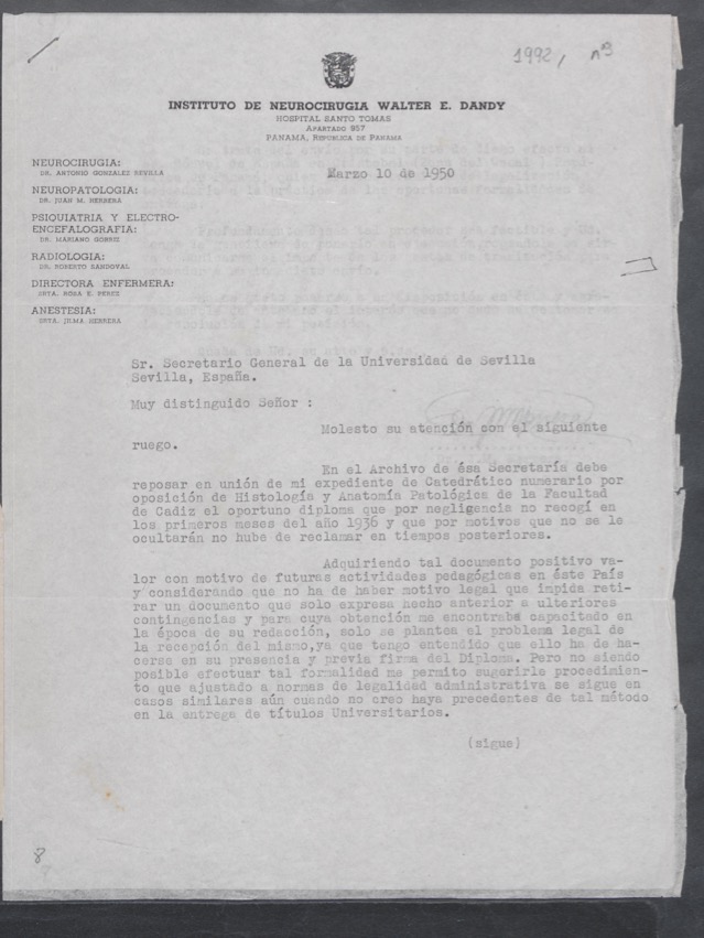 Archivo Histórico de laUniversidad de Sevilla, Legajo 1992-03.