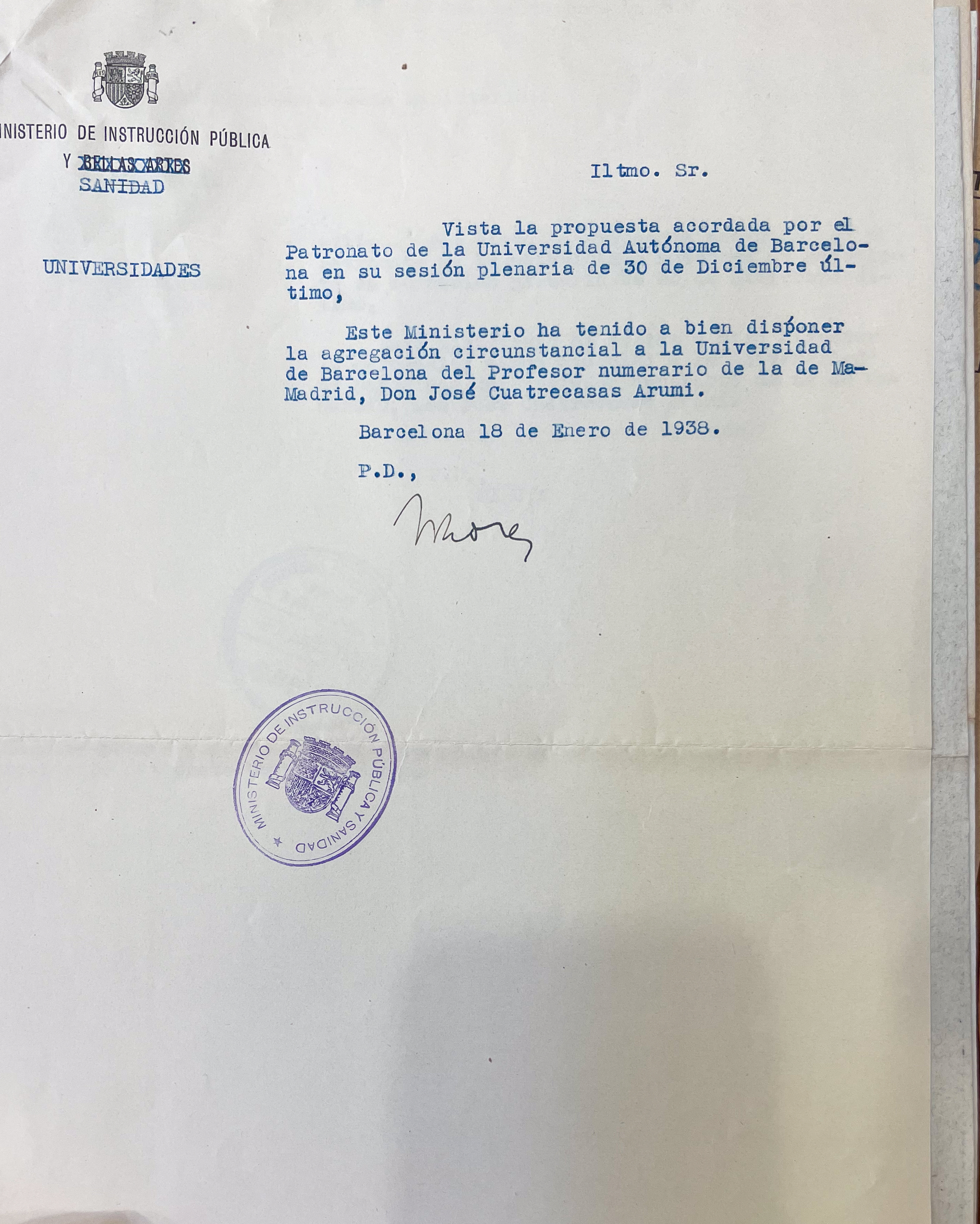 AGA, expedientes personales de catedráticos, 21/20523.