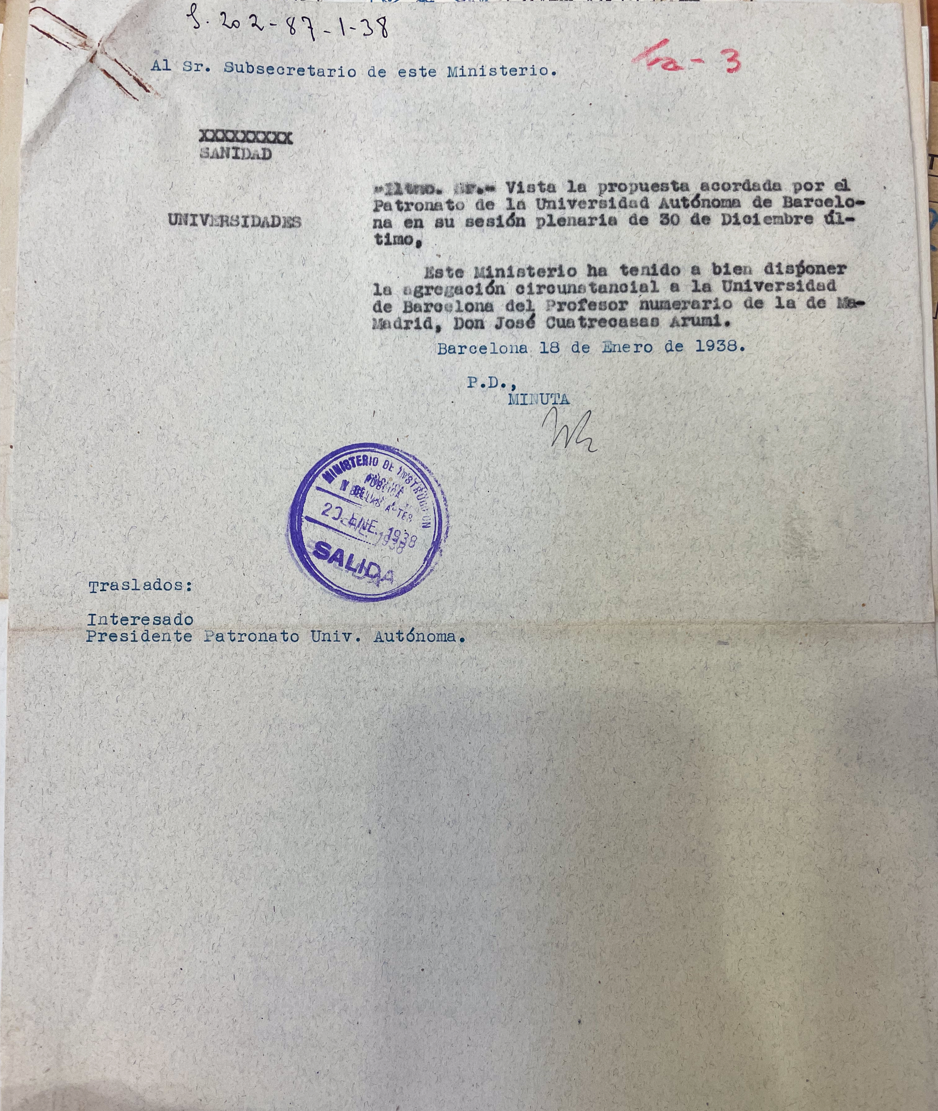 AGA, expedientes personales de catedráticos, 21/20523.