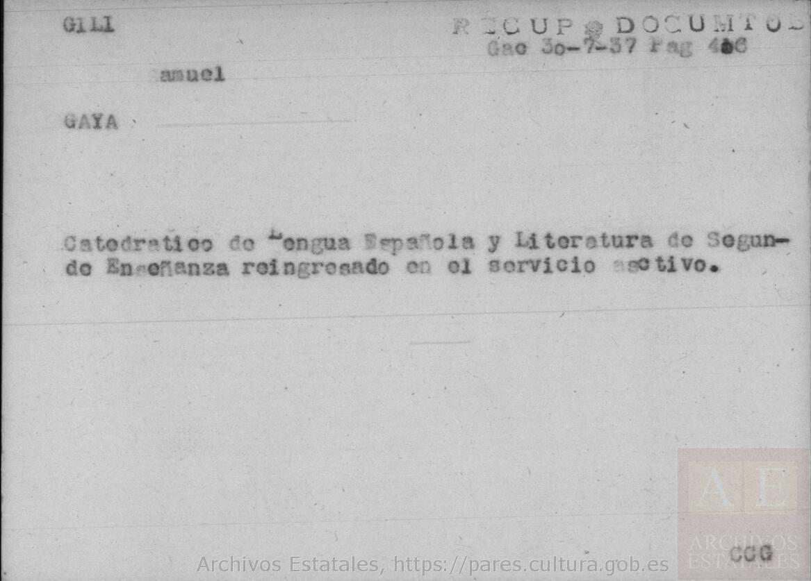 Centro Documental de la Memoria Histórica, DNSD-SECRETARÍA,FICHERO,26,G0162487