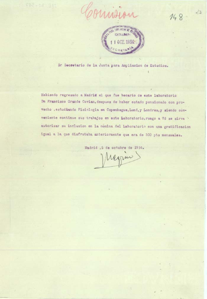 Documentación de Francisco Grande Covián.