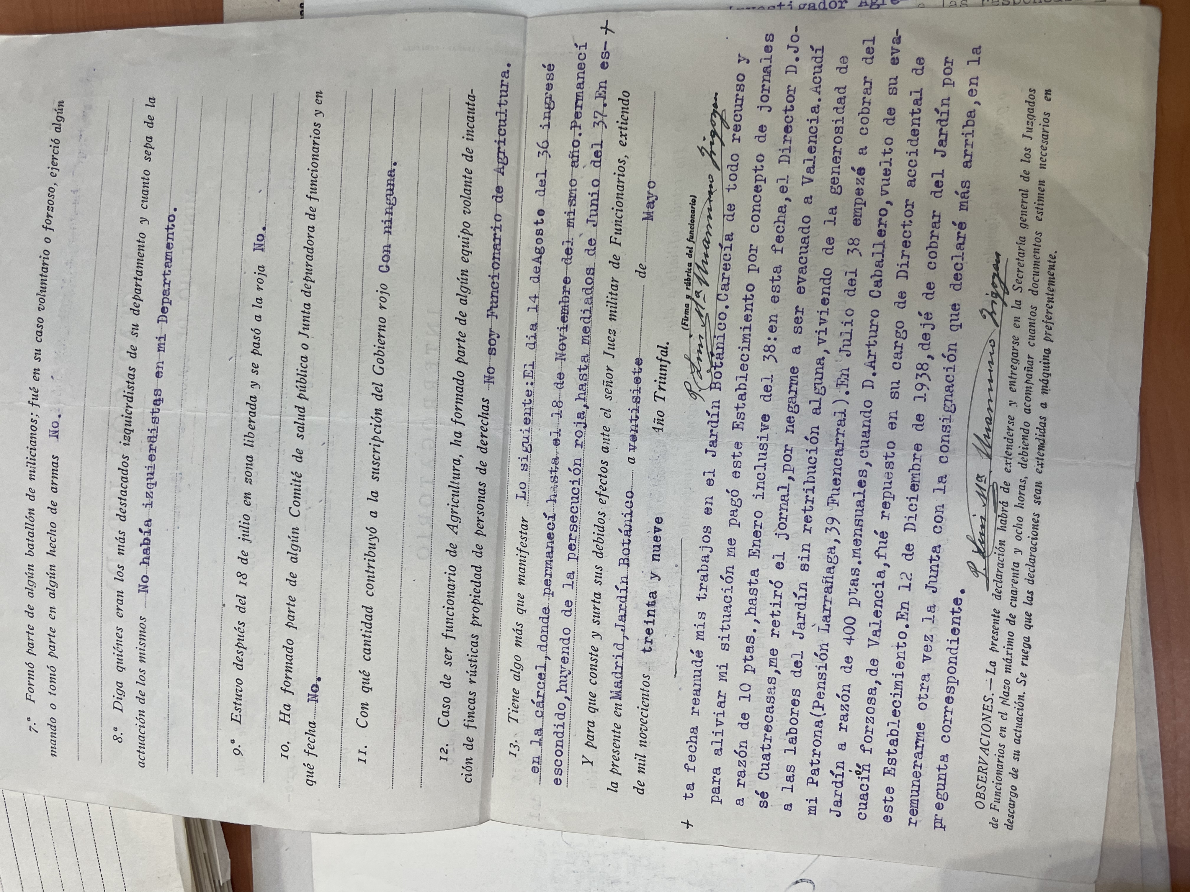Documentación de Luis María Unamuno Irigoyen en el Archivo General de la Administración.